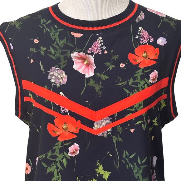 Ted Baker Namib Hedgerow Top Size XS Floral Tank Silk - Picture 3 of 10